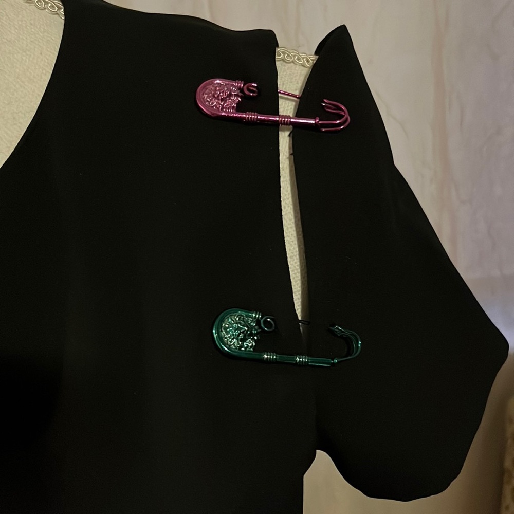 ☀️SOLD☀️Versus by Versace Black Pin Dress - Picture 5 of 6